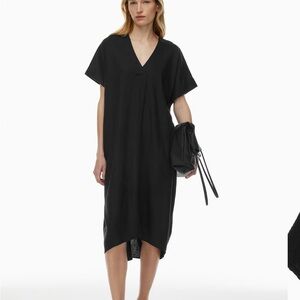 Aritzia Classic Black V-Neck Dress